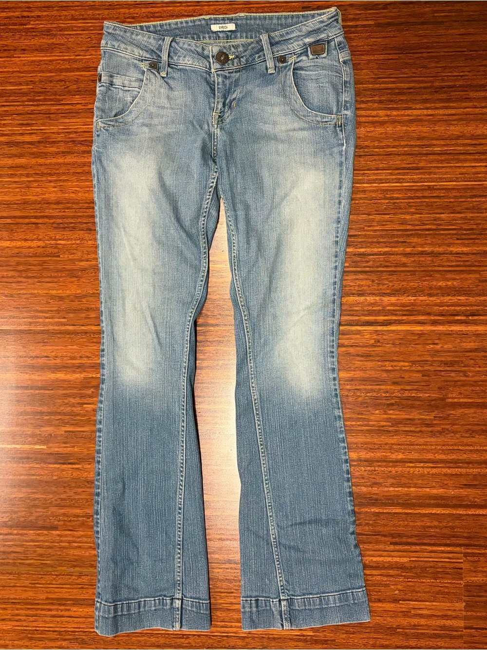 Vintage Y2K Guess Model E Low Rise Bootcut Flared Jeans Sz 31x33